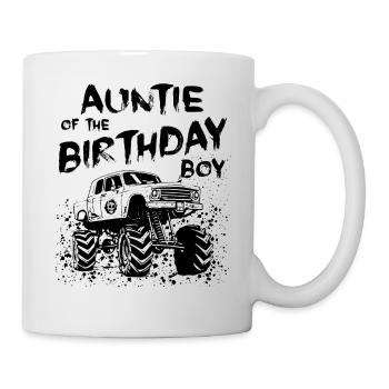 tante du garçon d’anniversaire Monster Truck Party Boy - Mug blanc - blanc - Droite