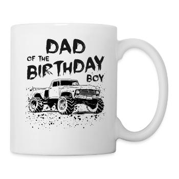 Papa du garçon d’anniversaire Monster Truck Party Boys - Mug blanc - blanc - Droite