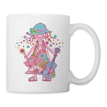 Hippie Girl - Tasse - Weiß - Rechts