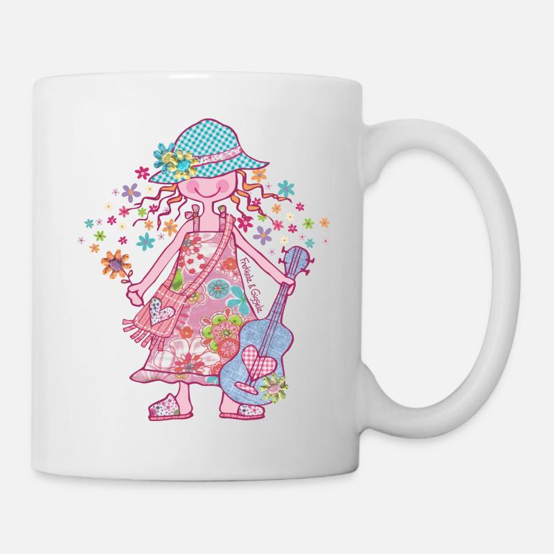 Hippie Girl - Mug - white