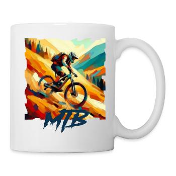 Vélo VTT - Mug blanc - blanc - Droite