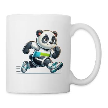 Cute Marathon Runner Panda - Tasse - Weiß - Rechts