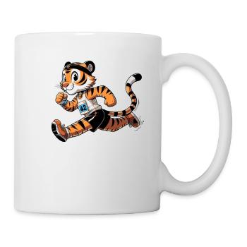 Cute Marathon Runner Tiger - Tasse - Weiß - Rechts