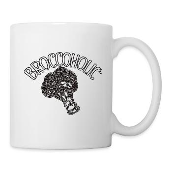 Broccoholic Loves Broccoli Retro Style - Mug - white - Right