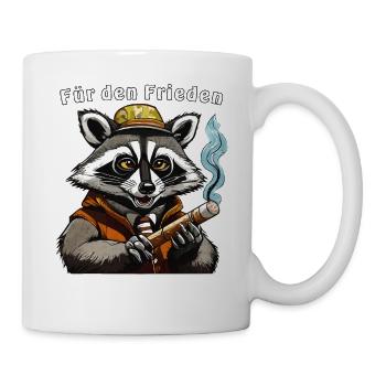 RACCOON JOINT FOR PEACE - Mug - white - Right