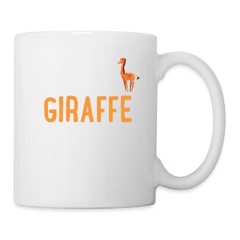 Verrückte Giraffe Dame T-Shirt - Wortspiel Große Tierliebhaber - Tasse - Weiß - Rechts