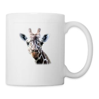 Giraffenkopf Foto Cool Hoher Tierkopf Grafik - Tasse - Weiß - Rechts
