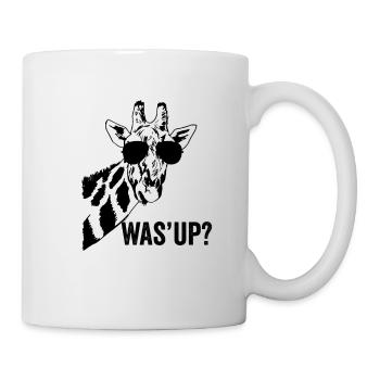 Was’up Girafe Avec Lunettes De Soleil Drôle Amoureux des Animaux - Mug blanc - blanc - Droite
