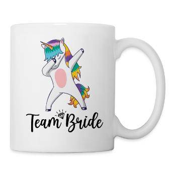 Team Bride Bride Future Bachelorette Party Gift Girl Unicorn - Mug - white - Right