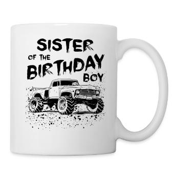 Sœur du Birthday Boy Monster Truck Party - Mug blanc - blanc - Droite