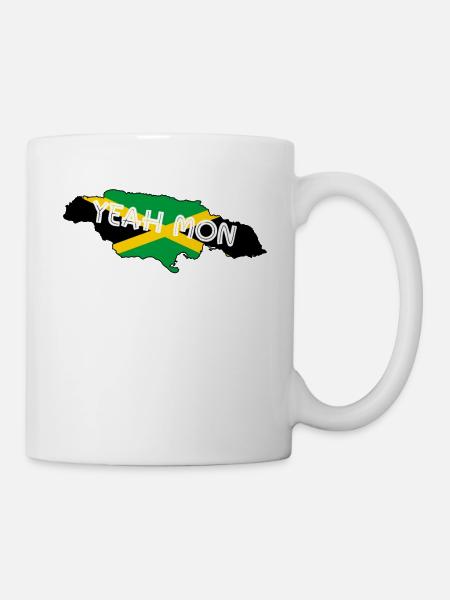 oui Mon Carte Jamaïcaine Vintage Jamaïque Reggae - Mug blanc - blanc