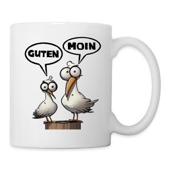 Good Moin T-Shirt Shirts | North German sayings - Mug - white - Right