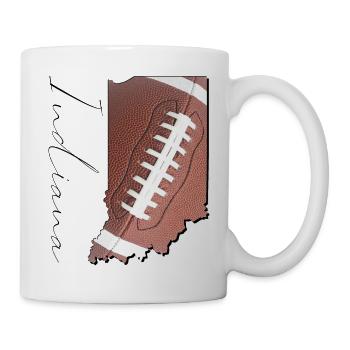 Indiana (United States) | real football | Map Script - Mug - white - Right
