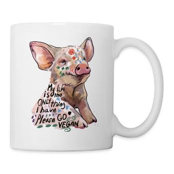My Life Is Everything Please Become Vegan - Mug - white - Right