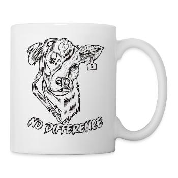 Kein Unterschied Kuh und Hund - Tasse - Weiß - Rechts