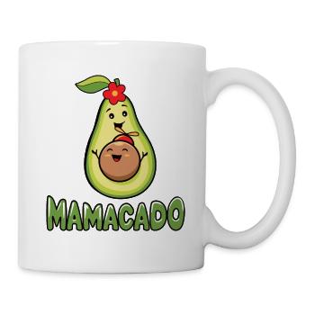 Mamacado Avocado Mama Cartoon Lustig - Tasse - Weiß - Rechts