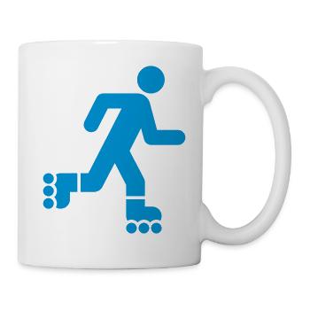 Rollerfahrer, Roller, Roller Sport - Tasse - Weiß - Rechts