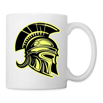 Spartan Head Warrior Sparta Helmet - Mug - white - Right