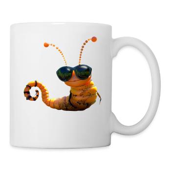 Chenille Drôle Larve Chenille Cadeau Chenille Mignonne - Mug blanc - blanc - Droite