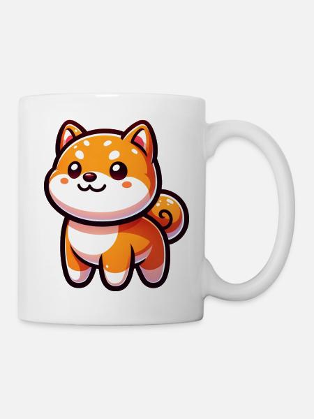 Cute kawaii Shiba Inu - Mug - white