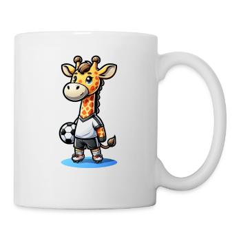 Mignon joueur de football girafe - Mug blanc - blanc - Droite