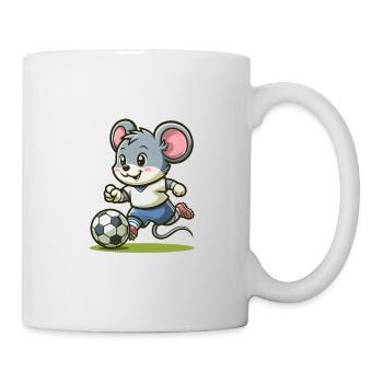 Souris de joueur de football mignon - Mug blanc - blanc - Droite