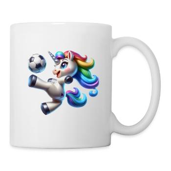 Cute Soccer Player Unicorn - Mug - white - Right