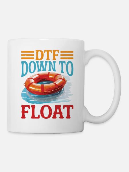 DTF Down To Float - Tasse - Weiß