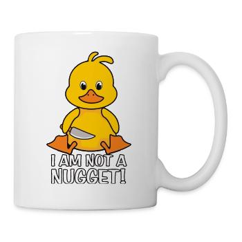 Ich bin kein Nugget Lustig Vegan - Tasse - Weiß - Rechts