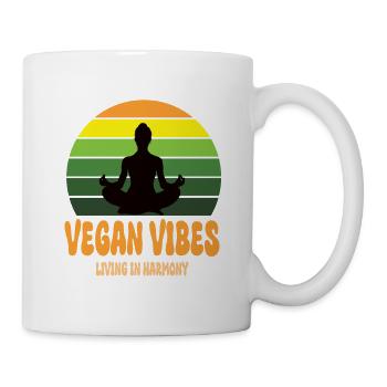 Vegan Vibes Living In Harmony - Mug - white - Right