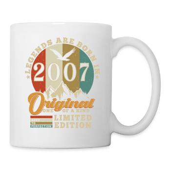 Original 2007 authentisches 2007 Geburtstagsgeschenk - Tasse - Weiß - Rechts
