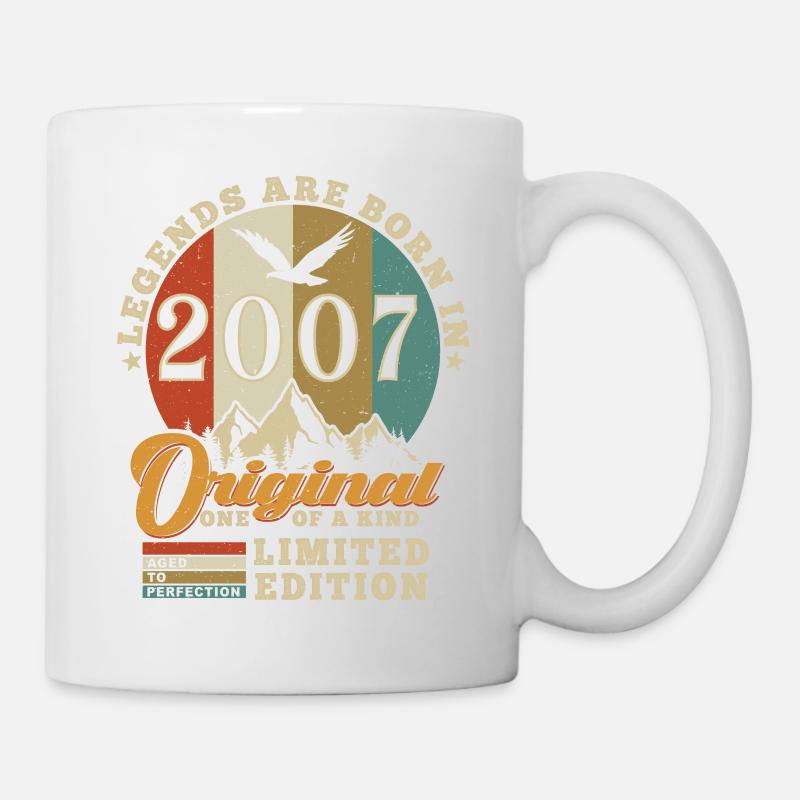 Original 2007 authentisches 2007 Geburtstagsgeschenk - Tasse - Weiß