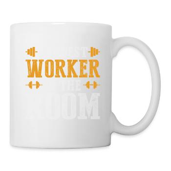 Hardest worker in the room - Mug blanc - blanc - Droite