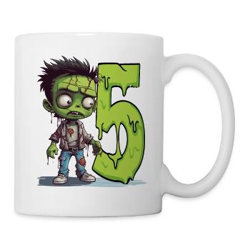 Zombie effrayant – Cinq ans - Mug blanc - blanc - Droite