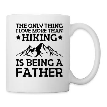 Wanderung Vater Bergwandern Bergwanderer Wandern - Tasse - Weiß - Rechts