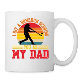 I Hit A Homerun Scoring You As My Dad - Mug - white - Right