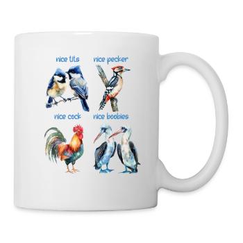 Drôles d’oiseaux nommés Nice birds - Mug blanc - blanc - Droite