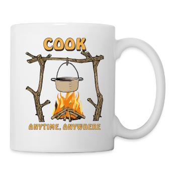 CUISINEZ AU FOYER N’IMPORTE QUAND, N’IMPORTE OÙ - Mug blanc - blanc - Droite