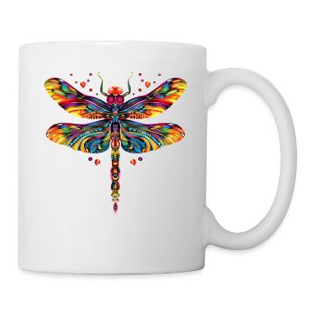 Dragonfly Dragonfly Colorful Wings Cute Dragonflies - Mug - white - Right