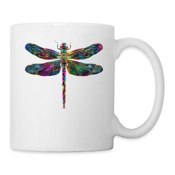 Dragonfly Dragonfly Colorful Wings Cute Dragonflies - Mug - white - Right