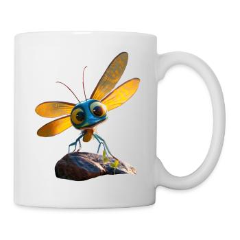 Dragonfly Dragonfly Colorful Wings Cute Dragonflies - Mug - white - Right