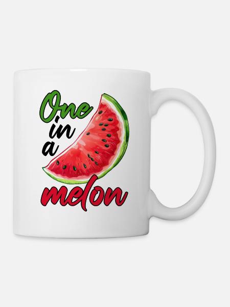 One In A Melon Lustige Melone Sommer - Tasse - Weiß