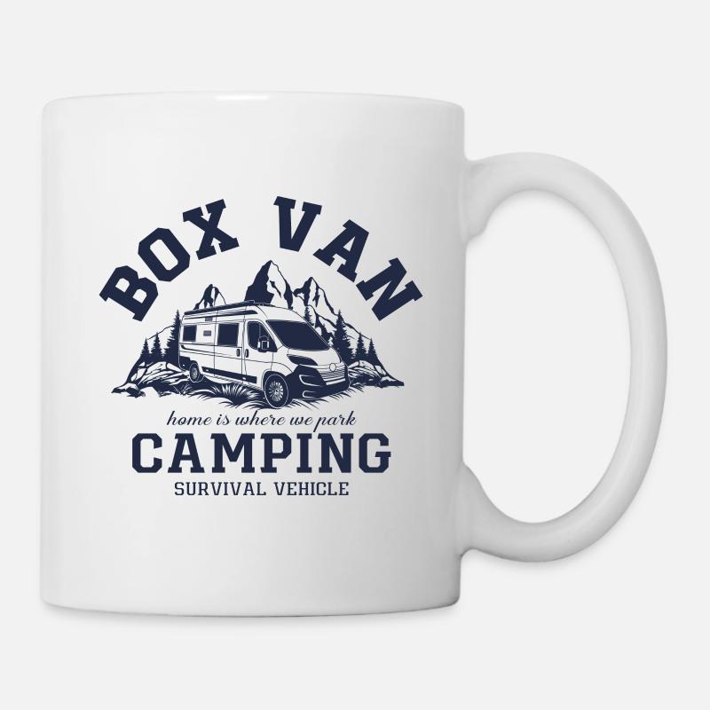Box Van Camping - Tasse - Weiß