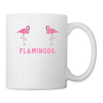 I Just Really Like Flamingos OK Two Pink Flamingo - Mug - white - Right