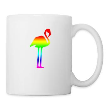 LGBT Pride Colors Flamingo T-Shirt - Wading Bird - Mug - white - Right