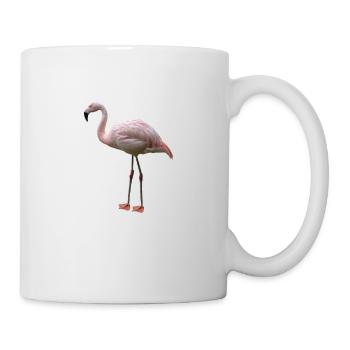 Real Pink Flamingo T-Shirt - Cool Wading Bird Pun - Mug - white - Right