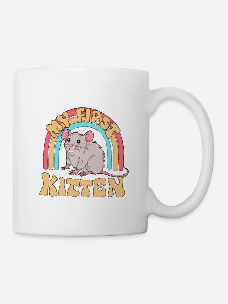 lustiger Spruch Slogan Mäuse Ratte Kätzchen - Tasse - Weiß
