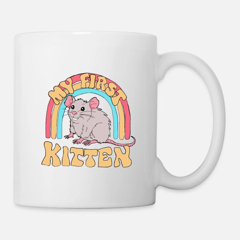 lustiger Spruch Slogan Mäuse Ratte Kätzchen - Tasse - Weiß