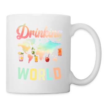Drinking Around The World - Tasse - Weiß - Rechts