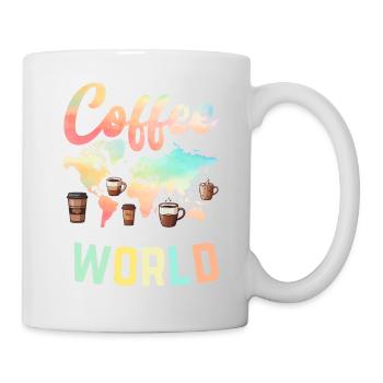 Le café dans le monde - Mug blanc - blanc - Droite